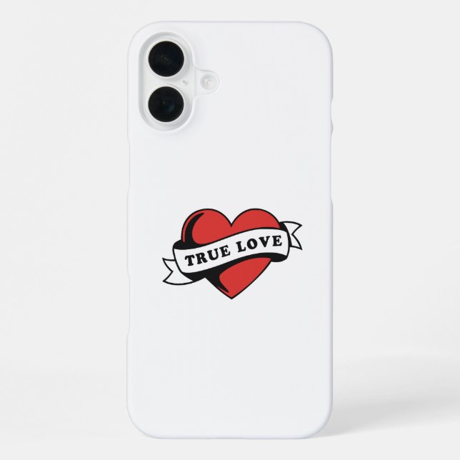 Coque iPhone Véritable amour Tatouage Coeur | Design romantique (Verso)