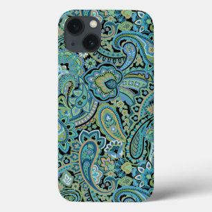 Coque iphone vert de la forêt de Paisley