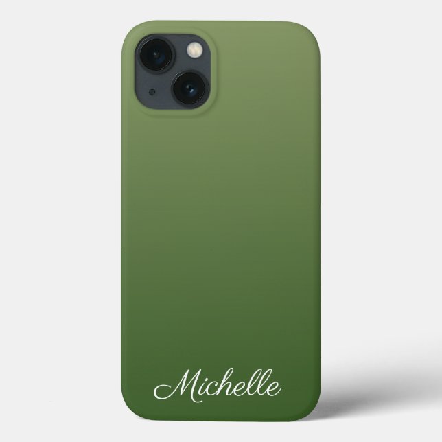 Coque iphone vert foncé personnalisé Coque-Mate (Verso)