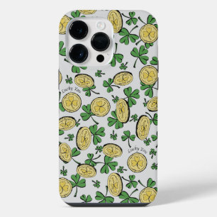 Coque Pour Pour iPhone 14 Pro Max Vert Or St Patrick Trèfle Chanceux Vous