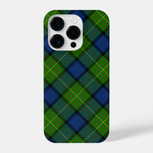 Coque Pour iPhone 14 Plus vert tartan bleu carreaux Muir Moore