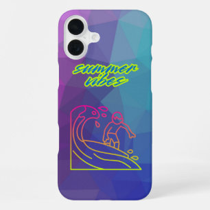 Coque iPhone 16 Plus Vibes d'été garçon surf