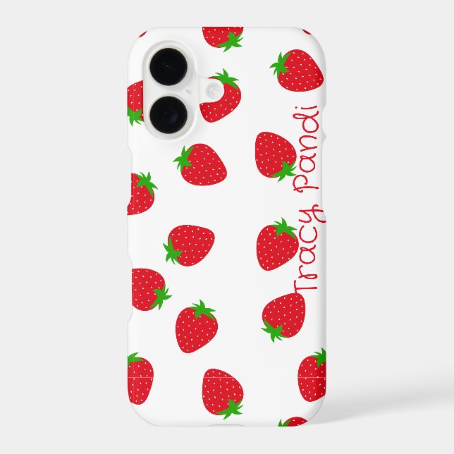 Coque iPhone Vibes d'été sucrées : fraise (Verso)