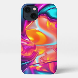 Etui iPhone 13 Vibrant Abstract Flow