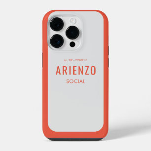 Coque Pour iPhone 14 Plus Vibrant Rétro Orange Médias Sociaux Marqués