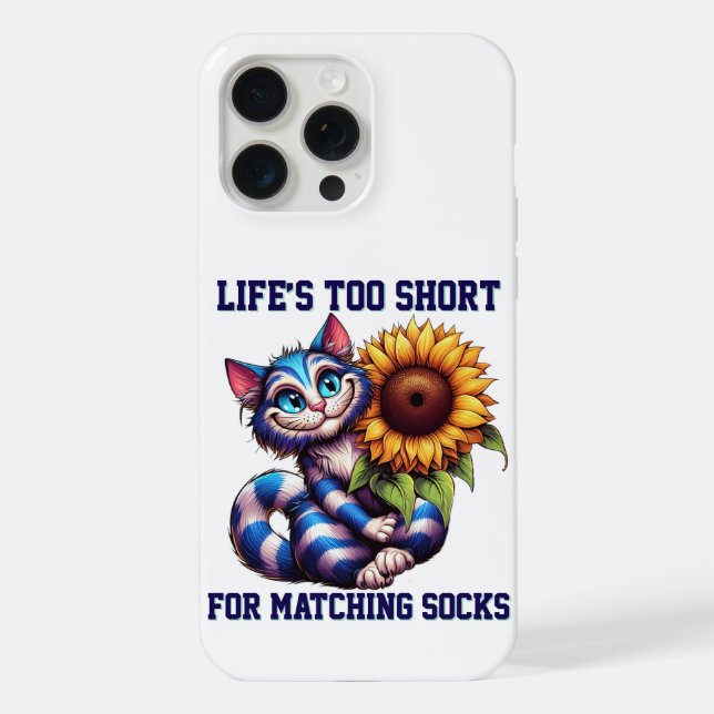 Coque iPhone Vie de chats mignonne trop courte pour les chausse (Verso)