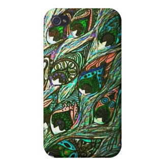 coque iphone vintage de plume de paon