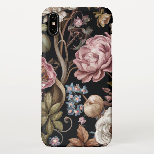 Coque iPhone Vintage floral (Dos)