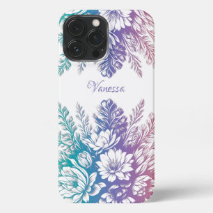 Etui iPhone 13 Pro Max Vintage Pastel Colorful Floral Design