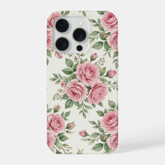 Vintage Pink Watercolor Roses Floral Seamless