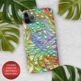 Coque iPhone 11Pro Max Violet Aqua Turquoise Orange Rose Retro Swirls Art