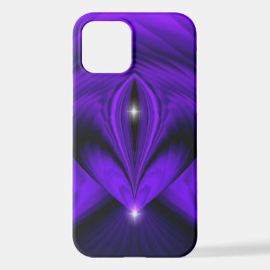 Coque iPhone 12 Violet Fleur arc-en-ciel rêve deux étoiles