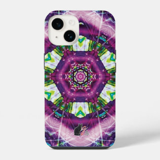 Coque Pour iPhone 14 Violette Kaléidoscope