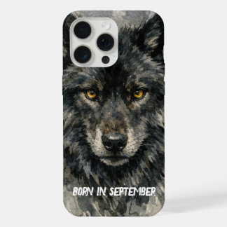 Visage de Loup Noir – Mois de Naissance Février Aq