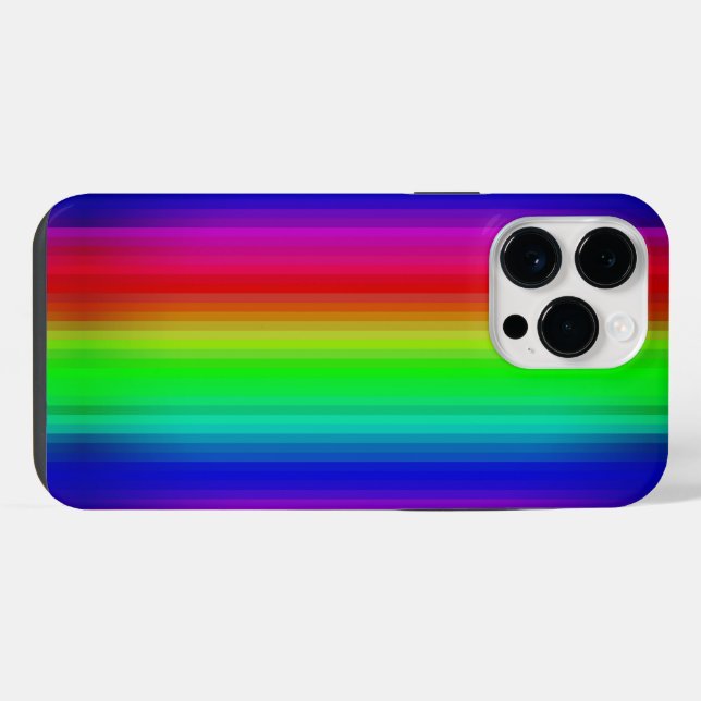 Coque iPhone Vivid Rainbow Paint Striline Motif (Verso Horizontal)