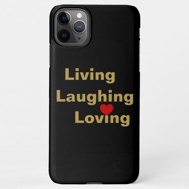 Coque iPhone Vivre, rire, aimer (Dos)