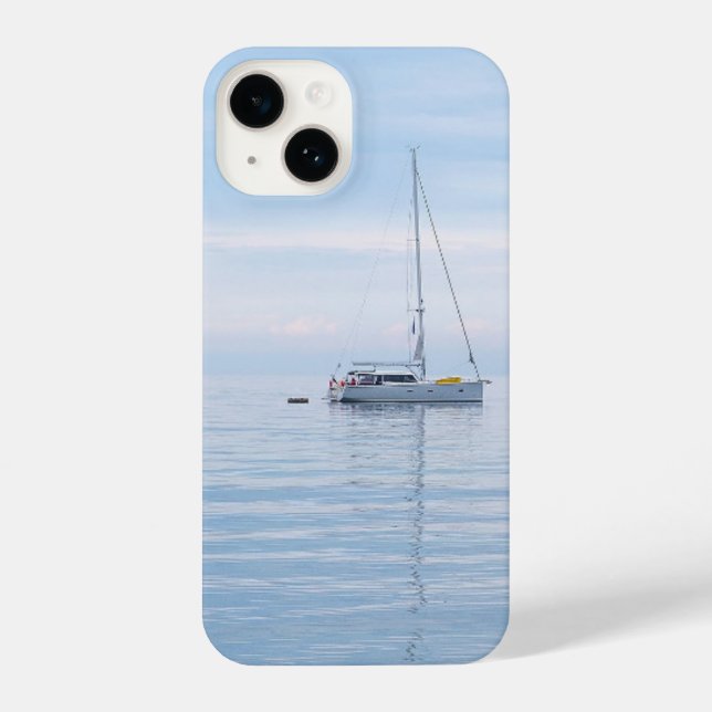 Coque iPhone Voilier Pacifique Voile (Verso)