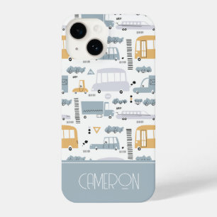 Coque Pour iPhone 14 Voitures mignonnes dans le Motif de la circulation