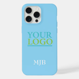 Votre logo/Art/Photo, Monogramme blanc, Bébé bleu