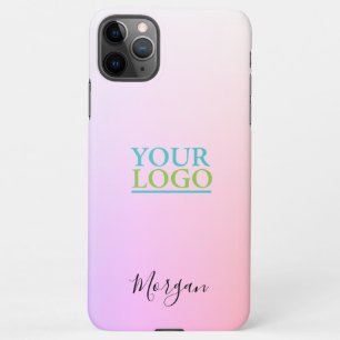 Coque iPhone 11Pro Max Votre Logo/Art/Photo, Nom, Rose & Lavender Ombre