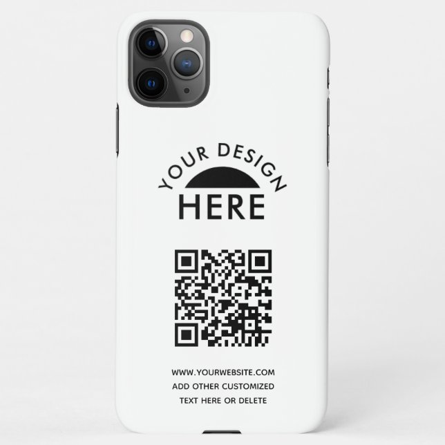 Coque iPhone Votre logo et code QR Business Promotiona iPhone C (Dos)