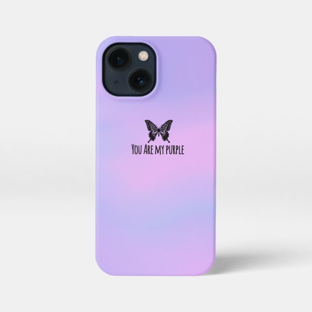 Coque iPhone Vous êtes mon 💜 pourpre (Verso)