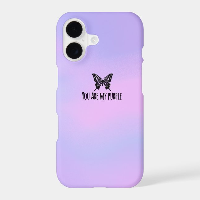 Coque iPhone Vous êtes mon 💜 pourpre (Verso)
