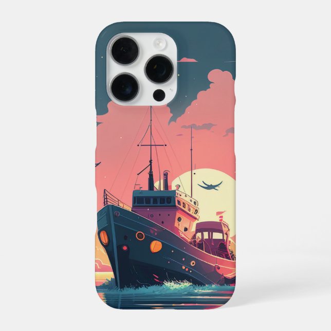 Coque iPhone Voyage en bateau à voile Sunset _coque iphone (Verso)
