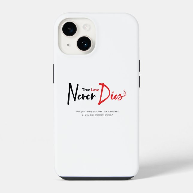 Coque iPhone Vraiment l'amour ne meurt jamais (Verso)