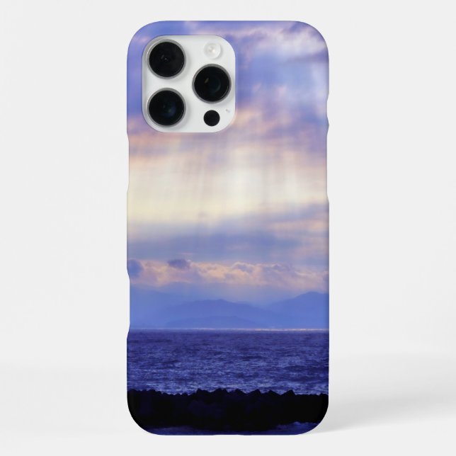 Coque iPhone Vue océan pourpre (Verso)