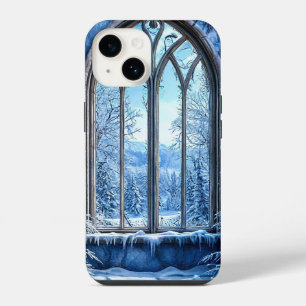 Coque Pour iPhone 14 Vue panoramique d'illusion Fenêtre paysagère ficti