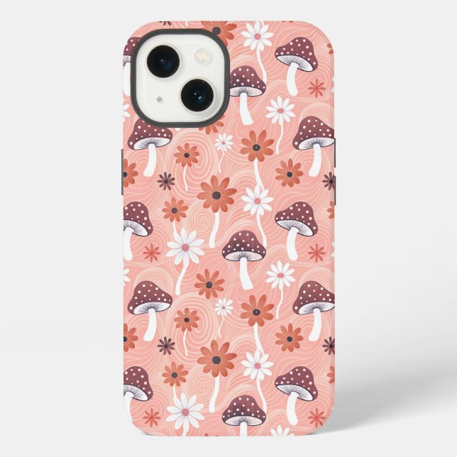 Coque iPhone Wavy Mushroom Garden (Verso)