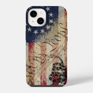 Coque Pour iPhone 14 We The People Betsy Ross American Flag and Snake