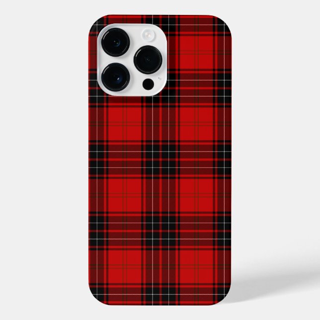 Coque iPhone Wemyss tartan rouge noir plaid (Verso)