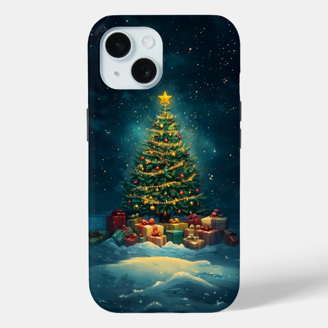 Coque iphone Whimsical Christmas Tree (Verso)
