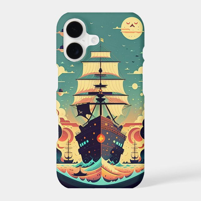 Coque iPhone Whimsical Pirate Ship (Verso)