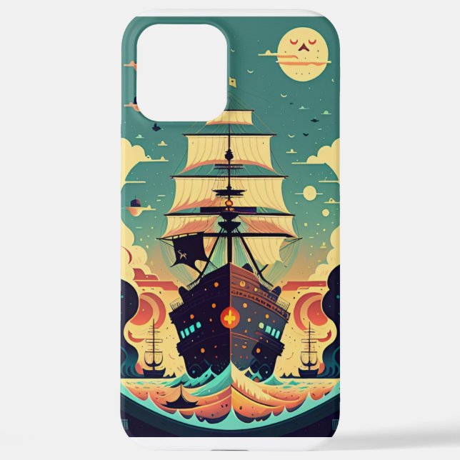 Coque iPhone Whimsical Pirate Ship (Verso)