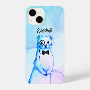 Coque Pour iPhone 14 White Ermine Aquarelle Art Nom de la fille