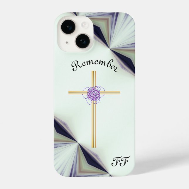 Coque iPhone White Pearlescent se souvenir de Cross Samsung (Verso)