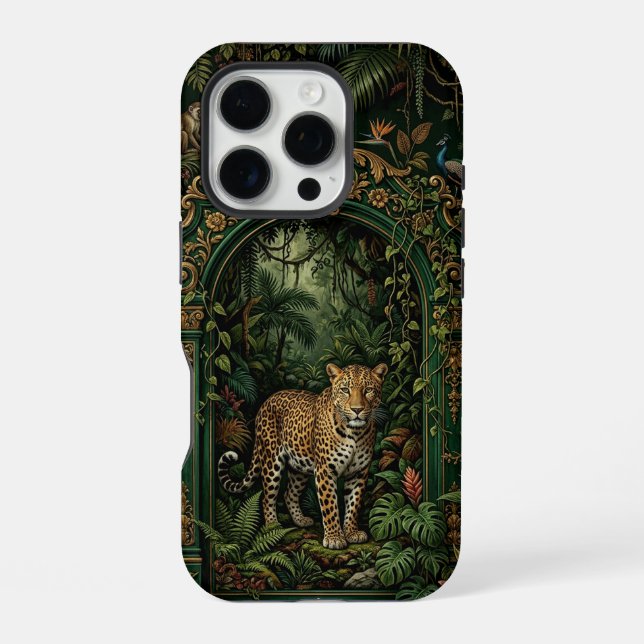 Coque iPhone Wild Leopard Jungle Arch | iPhone 16 Pro Case (Verso)