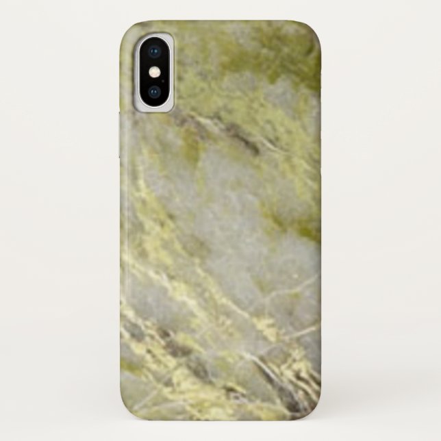 Coque iPhone X à la recherche de marbre (Dos)