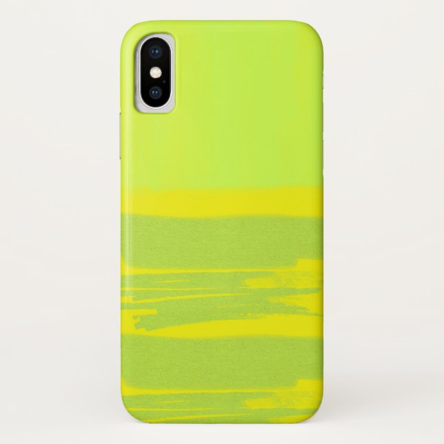 Coque Iphone X jaune vert (Dos)