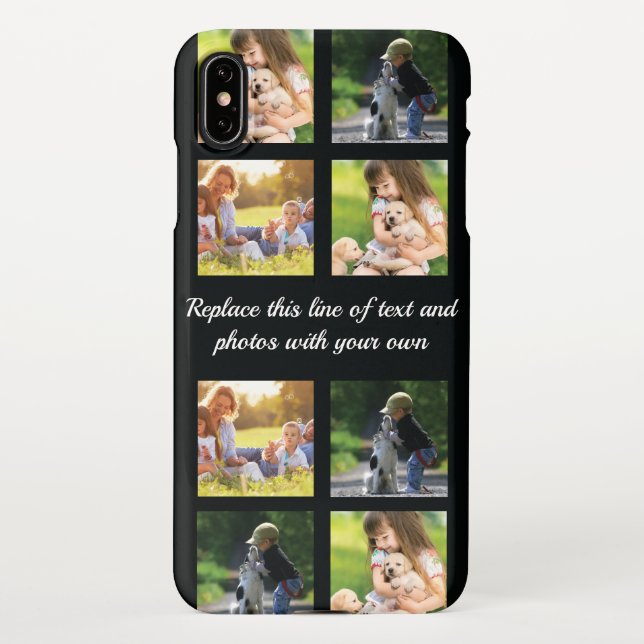 Coque iPhone XS Max Personnaliser le collage photo et le coque iphone  (Dos)
