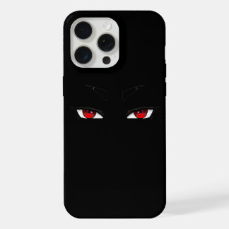 Yeux anime rouges vifs sur étui pour iphon 15 pro