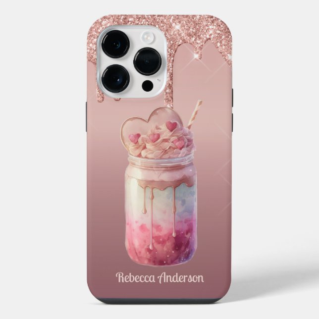 Coque iPhone Yummy Boba Bubble Lait Thé Dessert (Verso)
