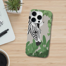 Etui iPhone 13 Pro Zebra amongst Leaves Phone Case