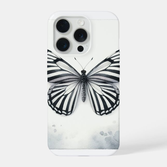 Coque iPhone Zebra Butterfly Watercolor AREF295 - Watercolor (Verso)