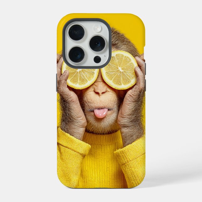 Coque iPhone  Zesty Monkey - Funny Lemon Eye Monkey Phone Case (Verso)