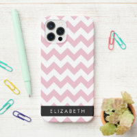 Zigzag Rose, Chevron Rose, Motif Vague, Votre Nom