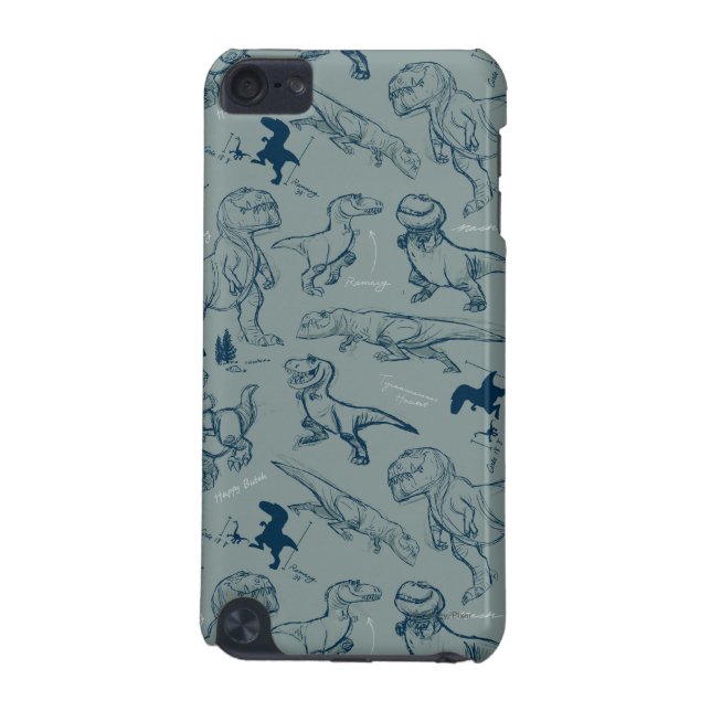 Coque iPod Touch 5G Motif Dinosaur Sketch (Dos)